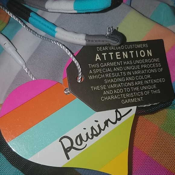 NEW Raisins 🌈Bikini Plaid Rainbow Bottoms - Picture 7 of 7